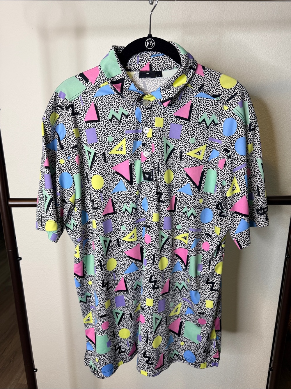 Bad Birdie Men’s Golf Polo Large Floral Performance Shirt